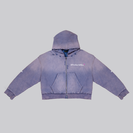 VIOLET PITH ZIP-UP HOODIE
