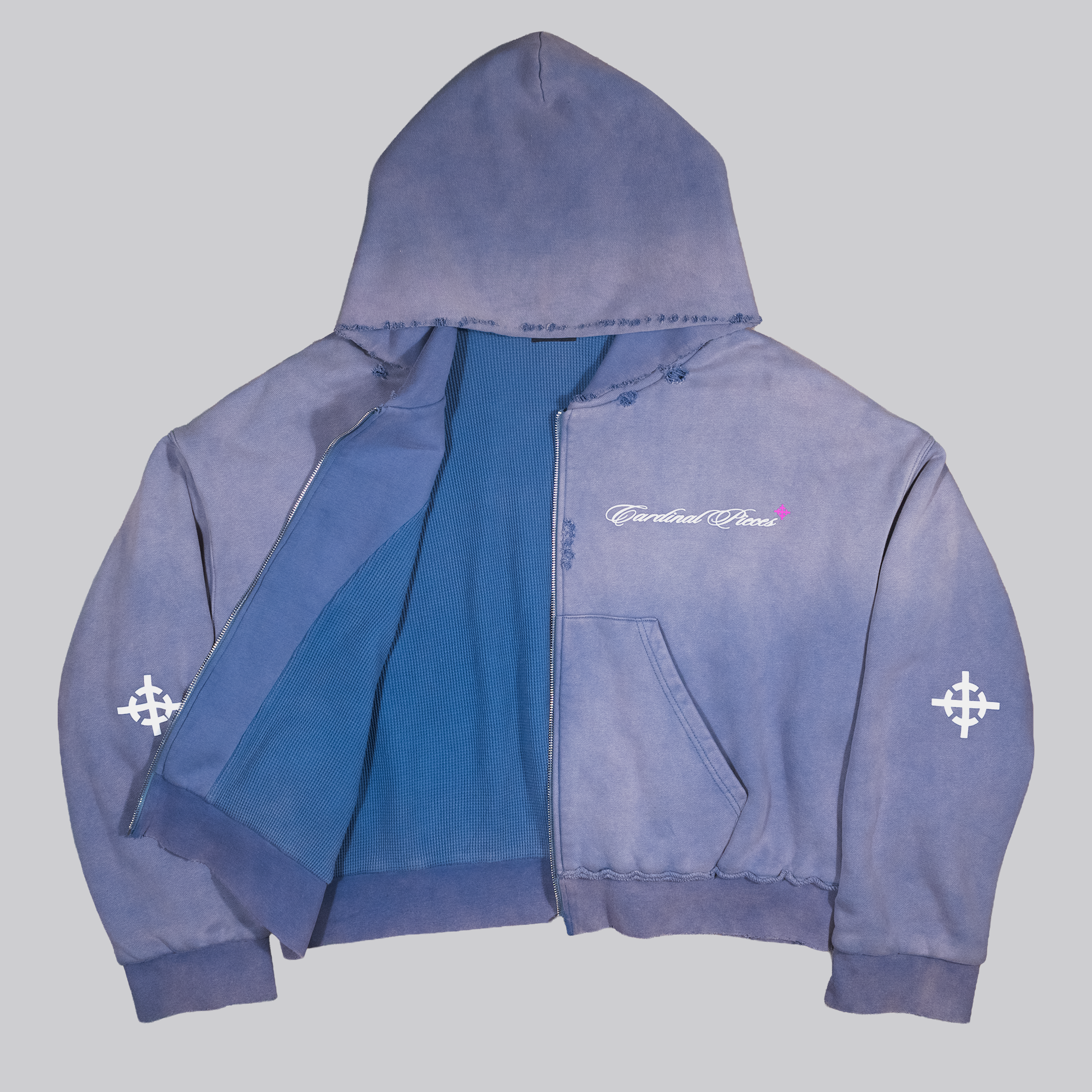 VIOLET PITH ZIP-UP HOODIE